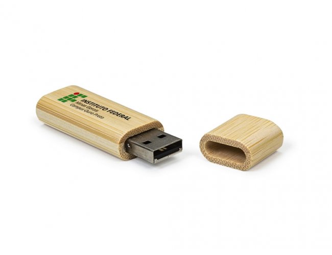 PEN DRIVE BAMBU ARREDONDADO