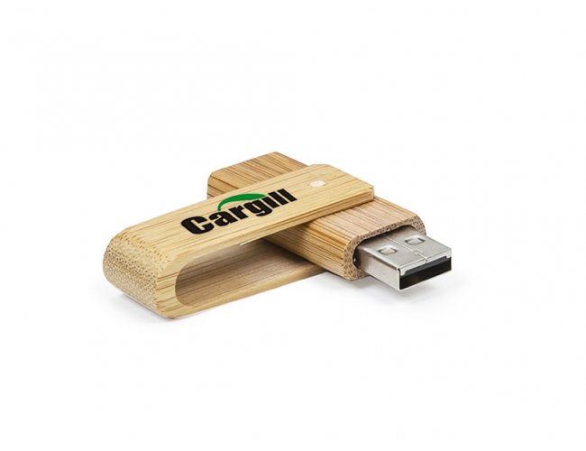 PEN DRIVE BAMBU GIRATRIO