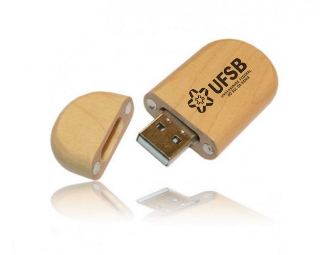 PEN DRIVE BAMBU OVAL